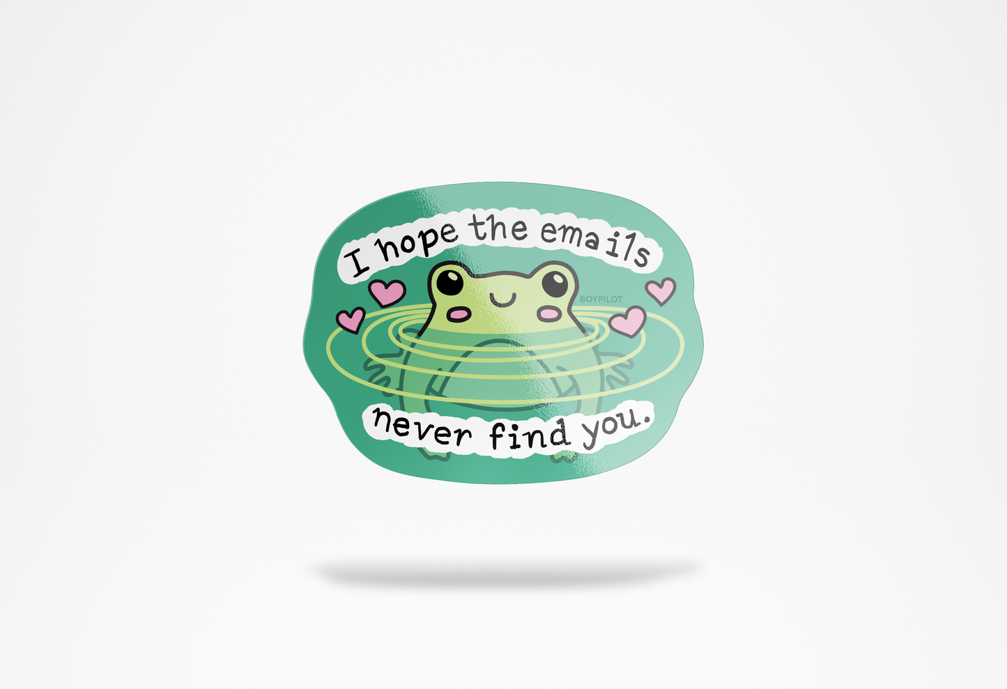Safe from Emails Frog Sticker