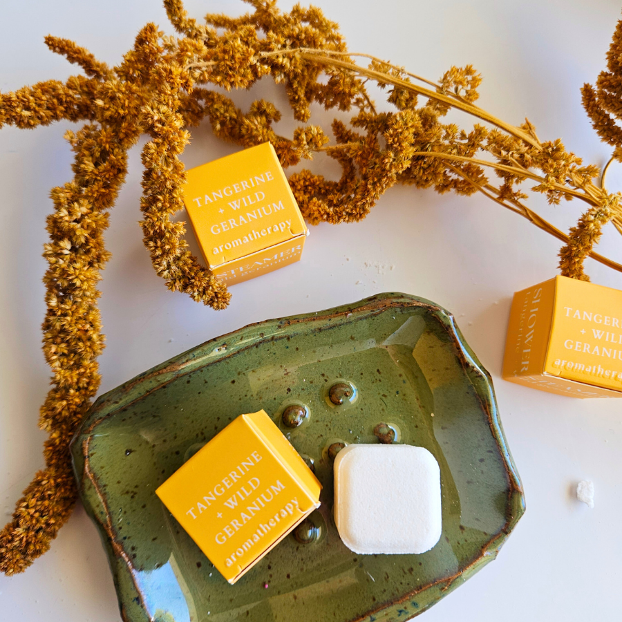 Tangerine + Wild Geranium Mini Shower Steamer | Aromatherapy