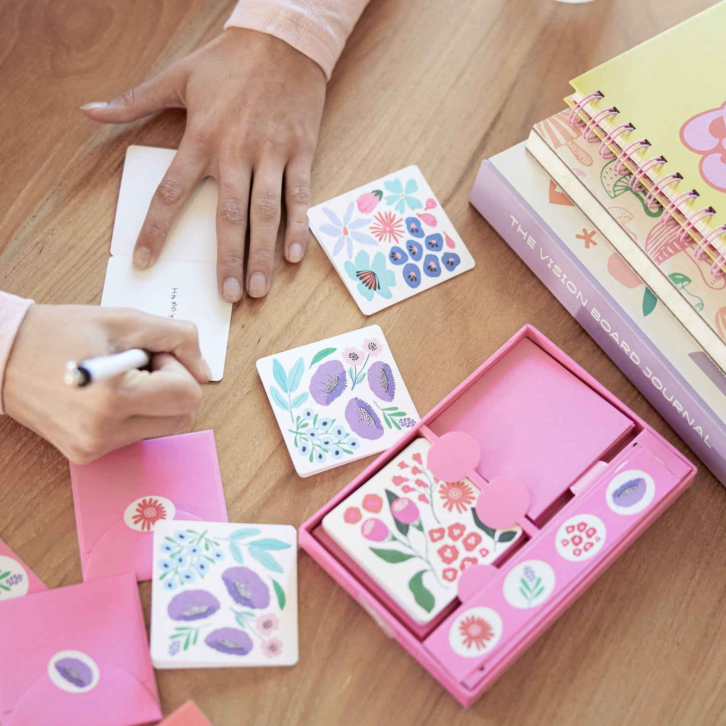 Botanical Bliss Assorted Mini Note Card Set with Stickers