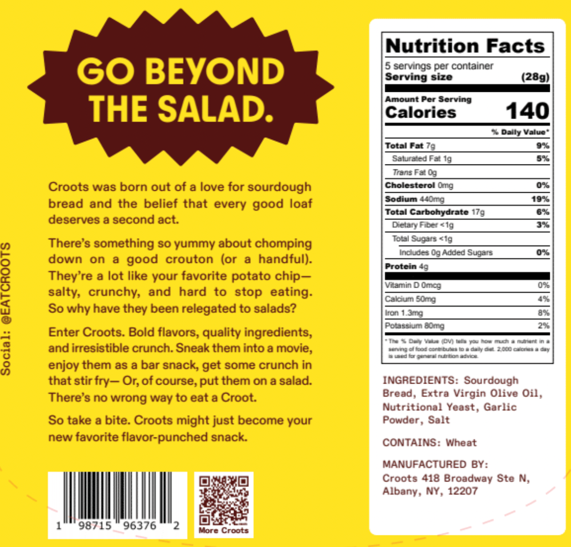 Noocho Cheese: Snackable Sourdough Crouton