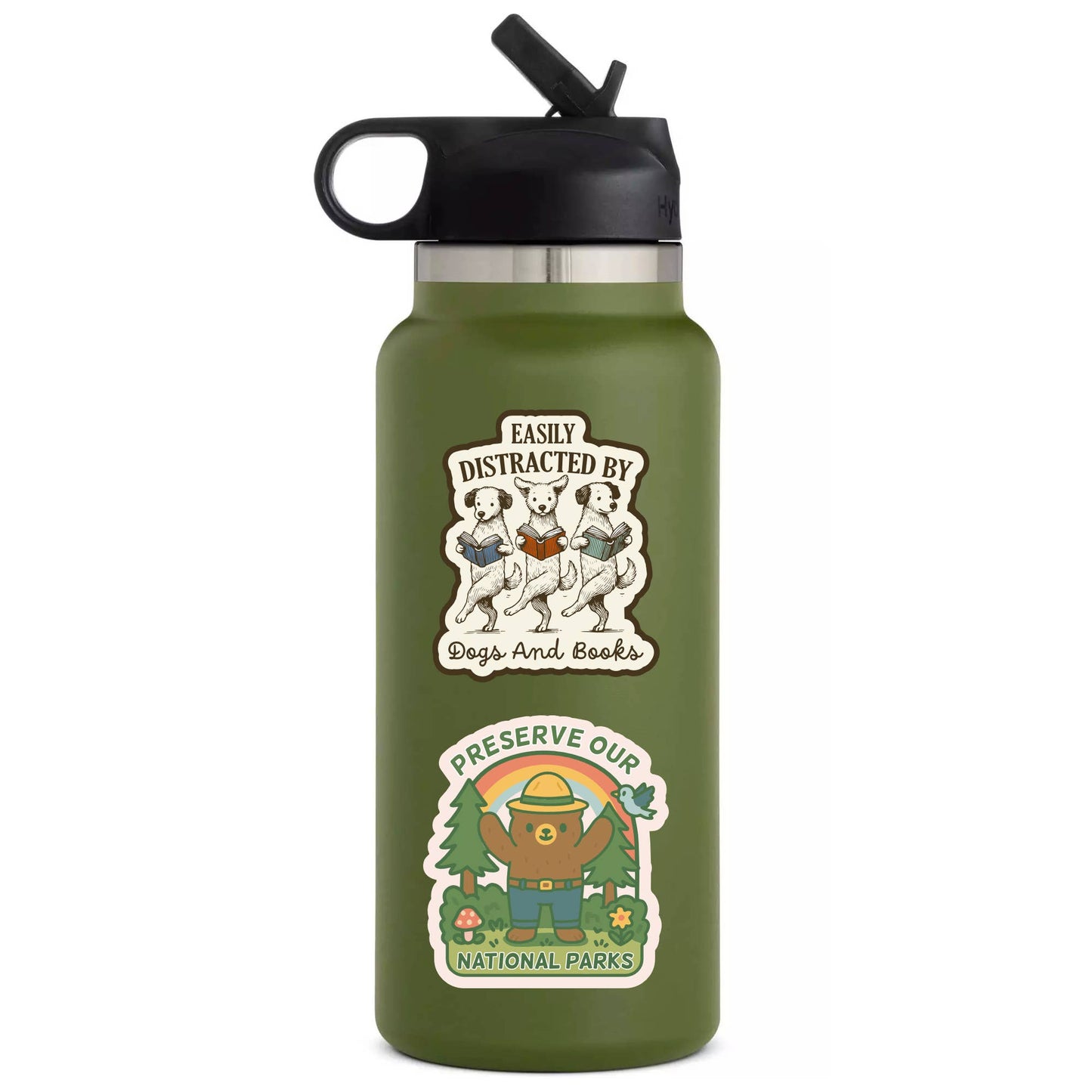 Funny Cute Animal Book Reading High Quality Vinyl Sticker