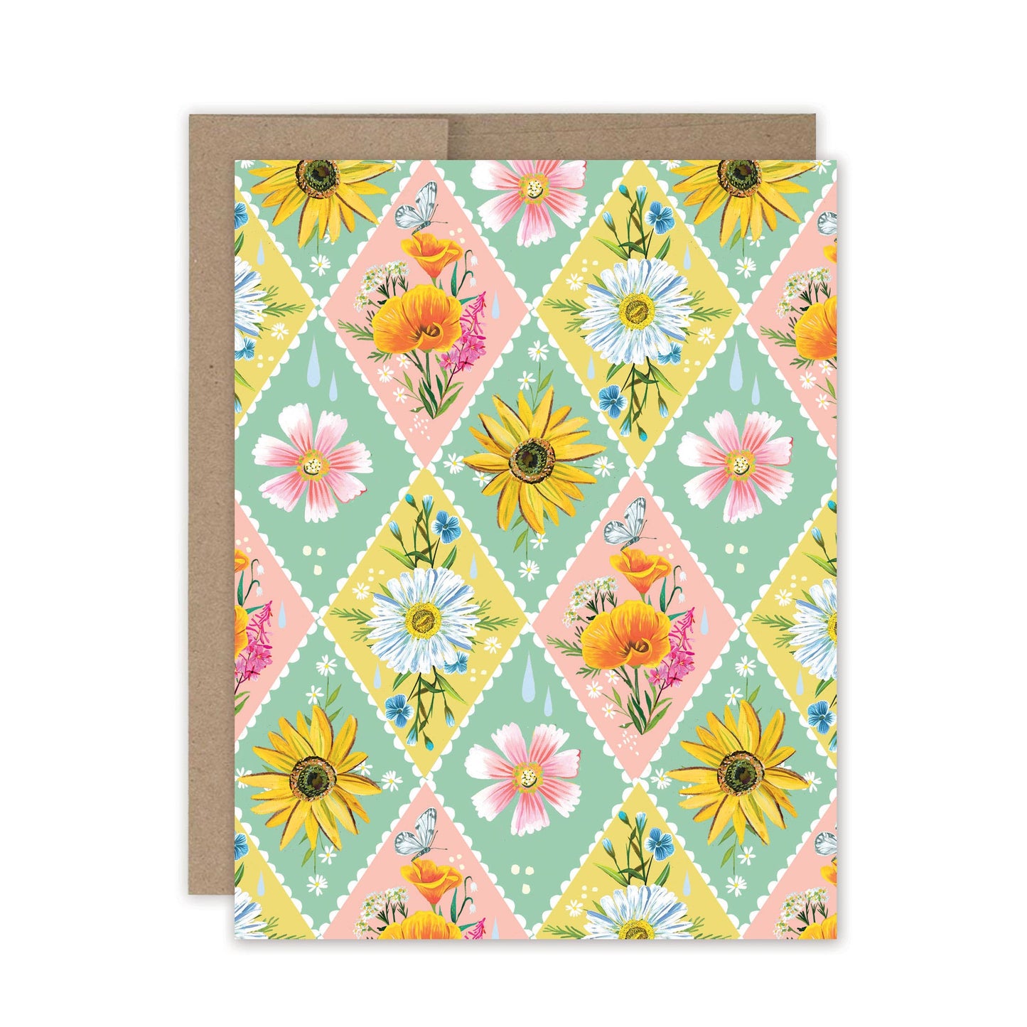Diamond Pattern Boxed Notes - Set Of 10