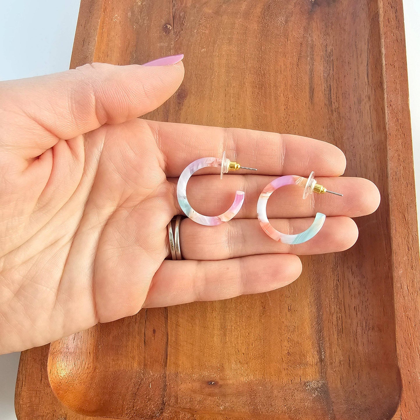 Cam Mini Hoops - Afterglow // Summer Spring Jewelry Earrings