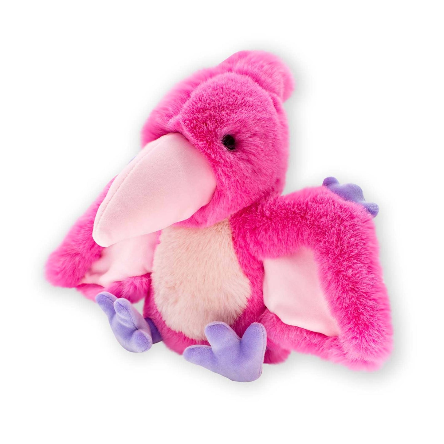 World's Softest 11 inch - Hot Pink Baby Pterosaur Plush Toy