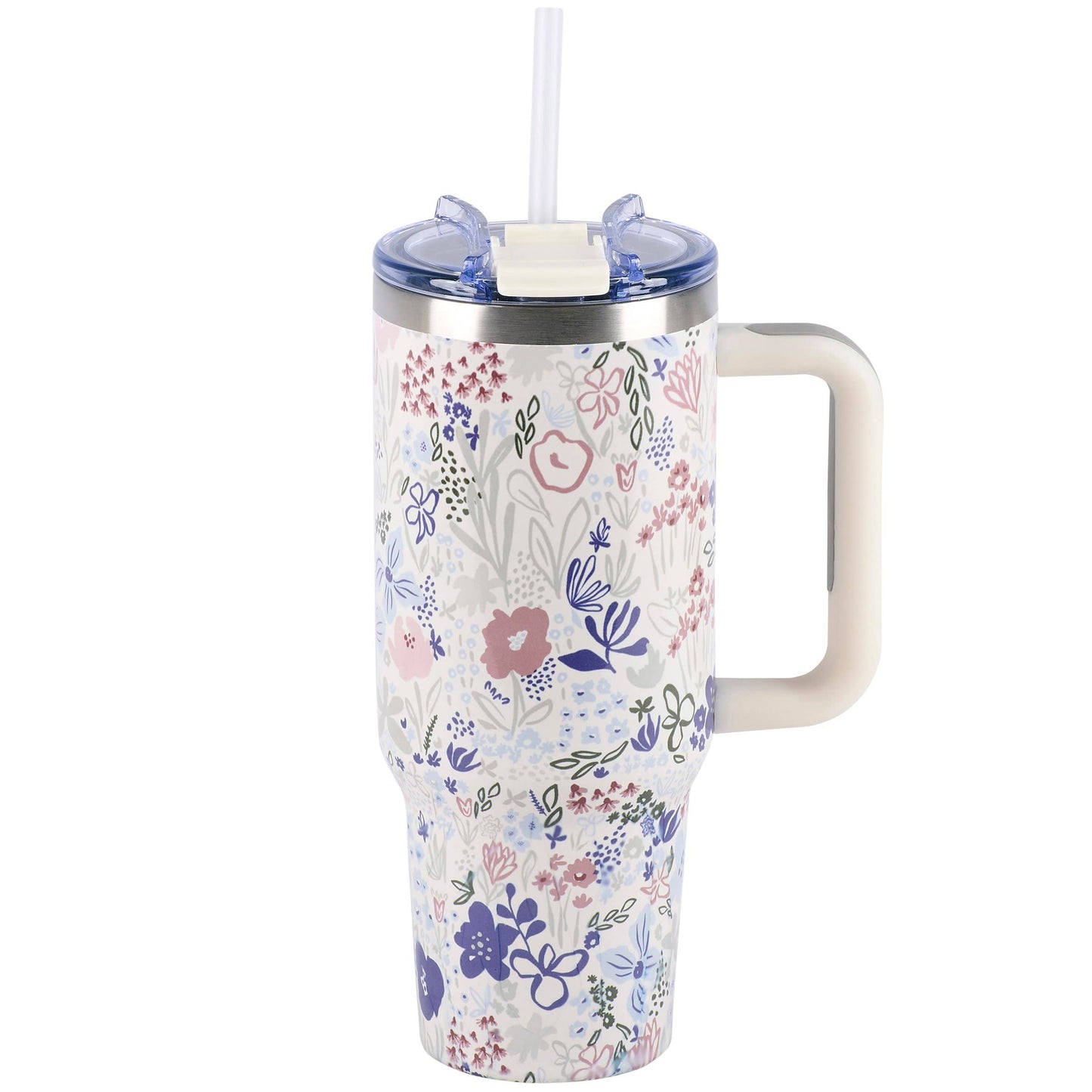 Blue Floral Travel Mug