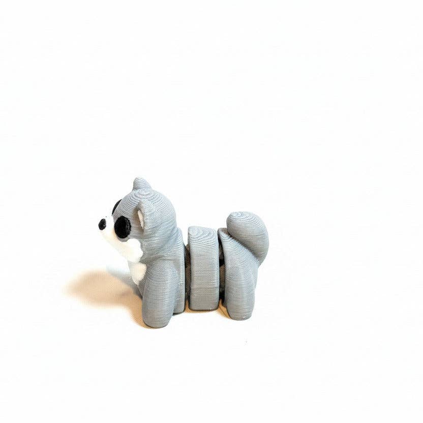 Wolf (Grey) • Mini 3D Printed Articulated Animal • Flexi Animals • Pocket Pets • Pocket Pals • Desk Pets [2025]*