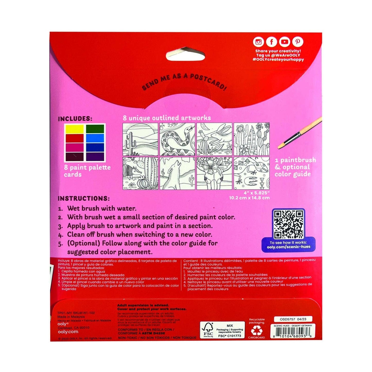 Scenic Hues: D.I.Y. Watercolor Art Kit - Desert Getaway (17