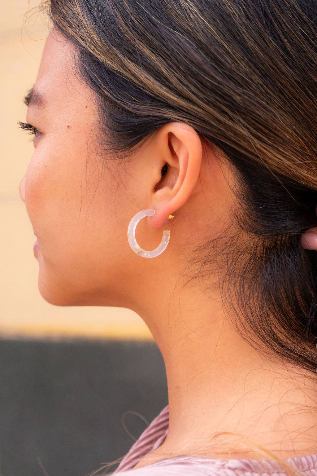 Cam Mini Hoops - Gold Flake // Jewelry, Earrings, Holiday