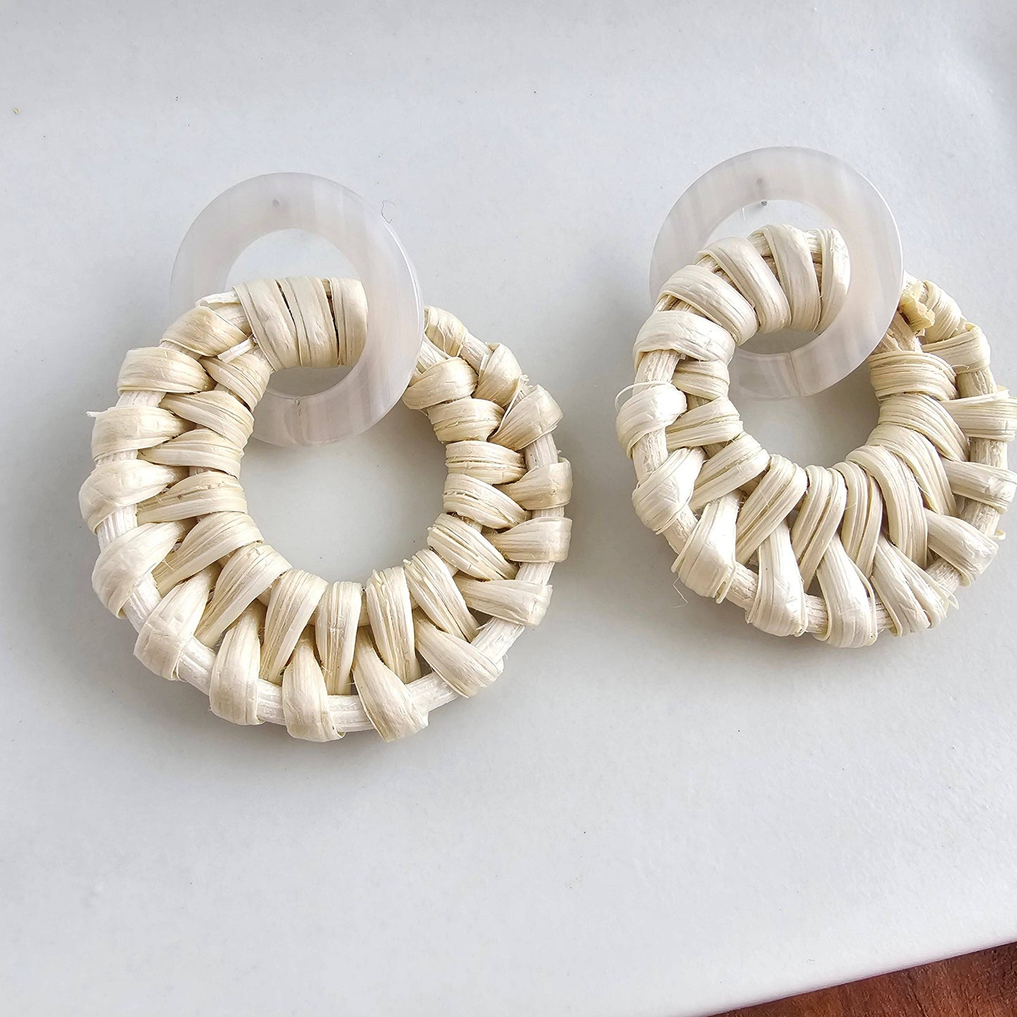 Calypso Earrings - Light Rattan // Resort Summer Jewelry