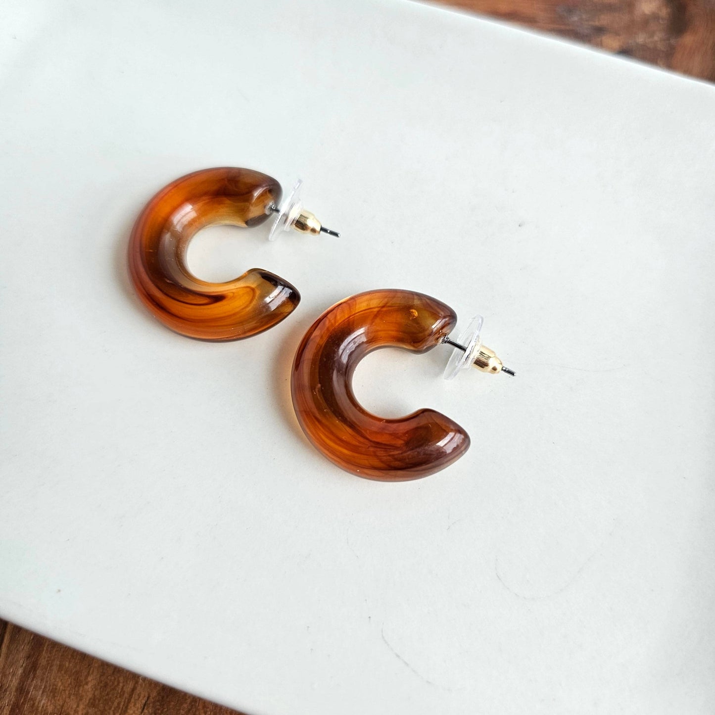 Chloe Hoops - Amber // Jewelry, Earrings, Fall