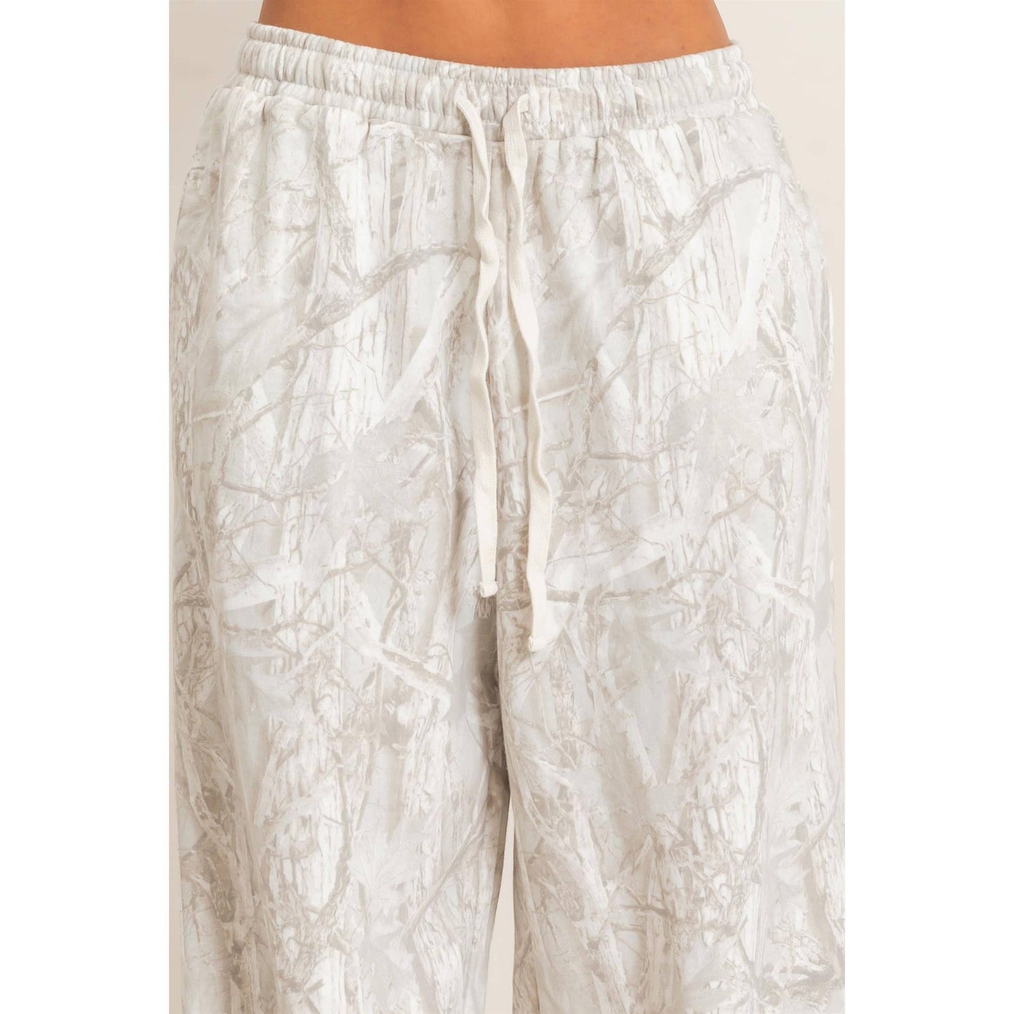 Tree Camouflage Print Jogger Pants