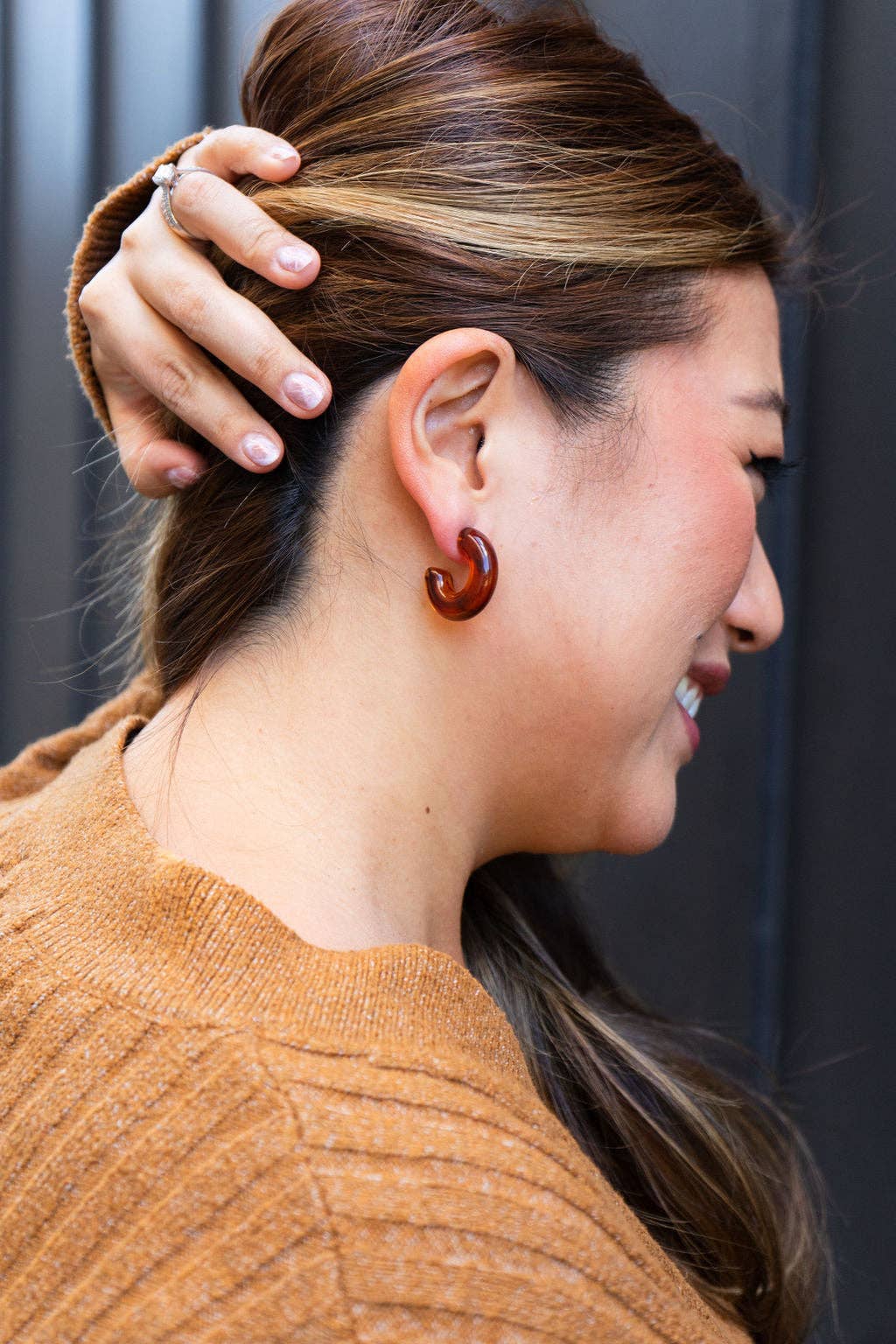 Chloe Hoops - Amber // Jewelry, Earrings, Fall