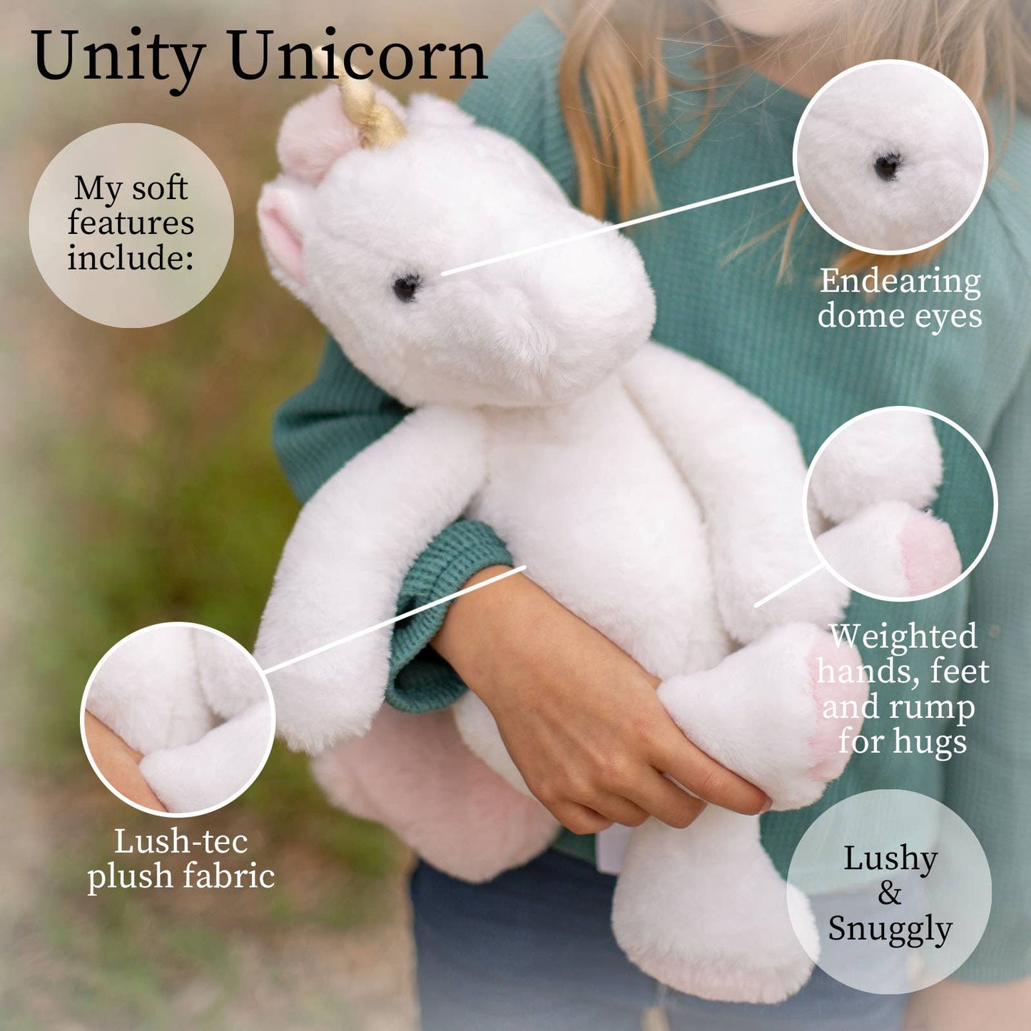 WS Lushee 16 in - Unity White Unicorn
