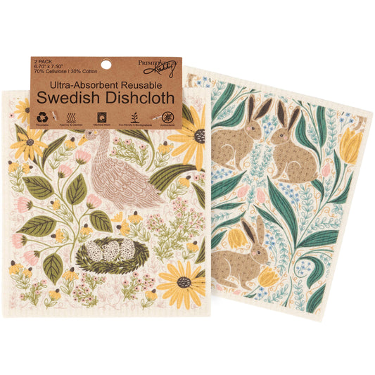 Rabbit Folk Art Swedish Cloth Set