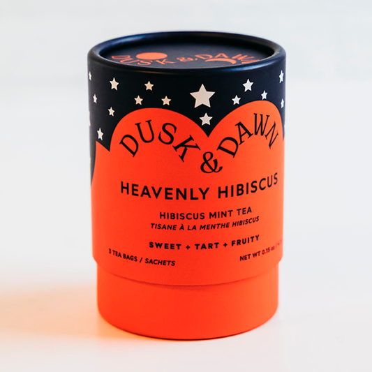 Heavenly Hibiscus Herbal Tea Tube - 5 Tea Bags - Red Gift