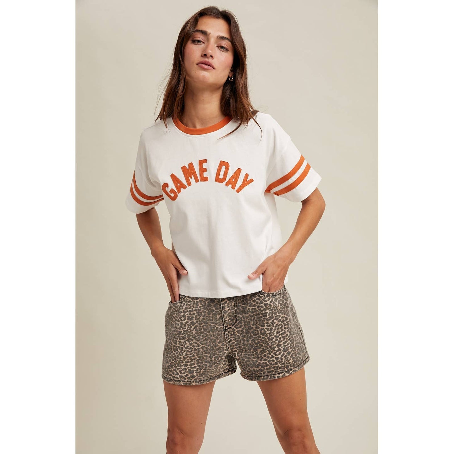 'GAME DAY' CONTRAST KNIT TOP / WL25-11566
