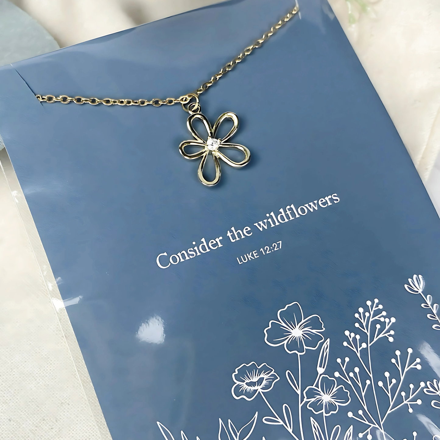 Consider the Wildflowers Charm Necklace | Christian Jewelry