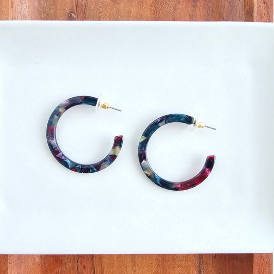 Camy Hoops - Jeweled Twilight // Jewelry, Earrings, Fall