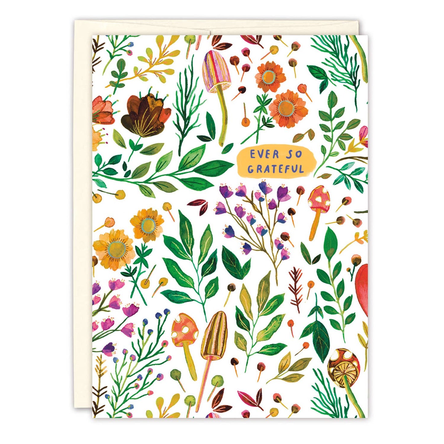 Mushrooms Ever So Grateful Thank You Card