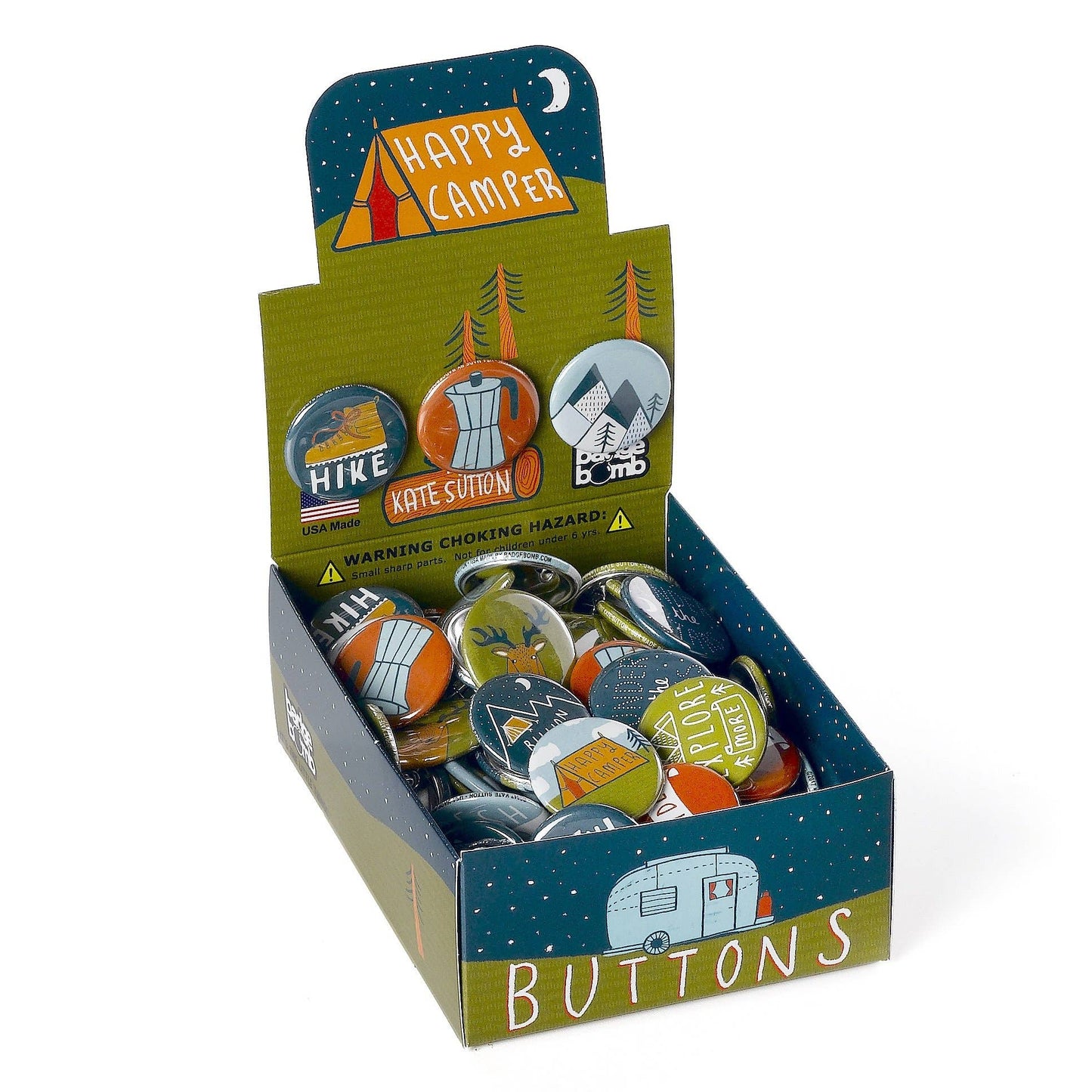 Happy Camper 1.25" Button