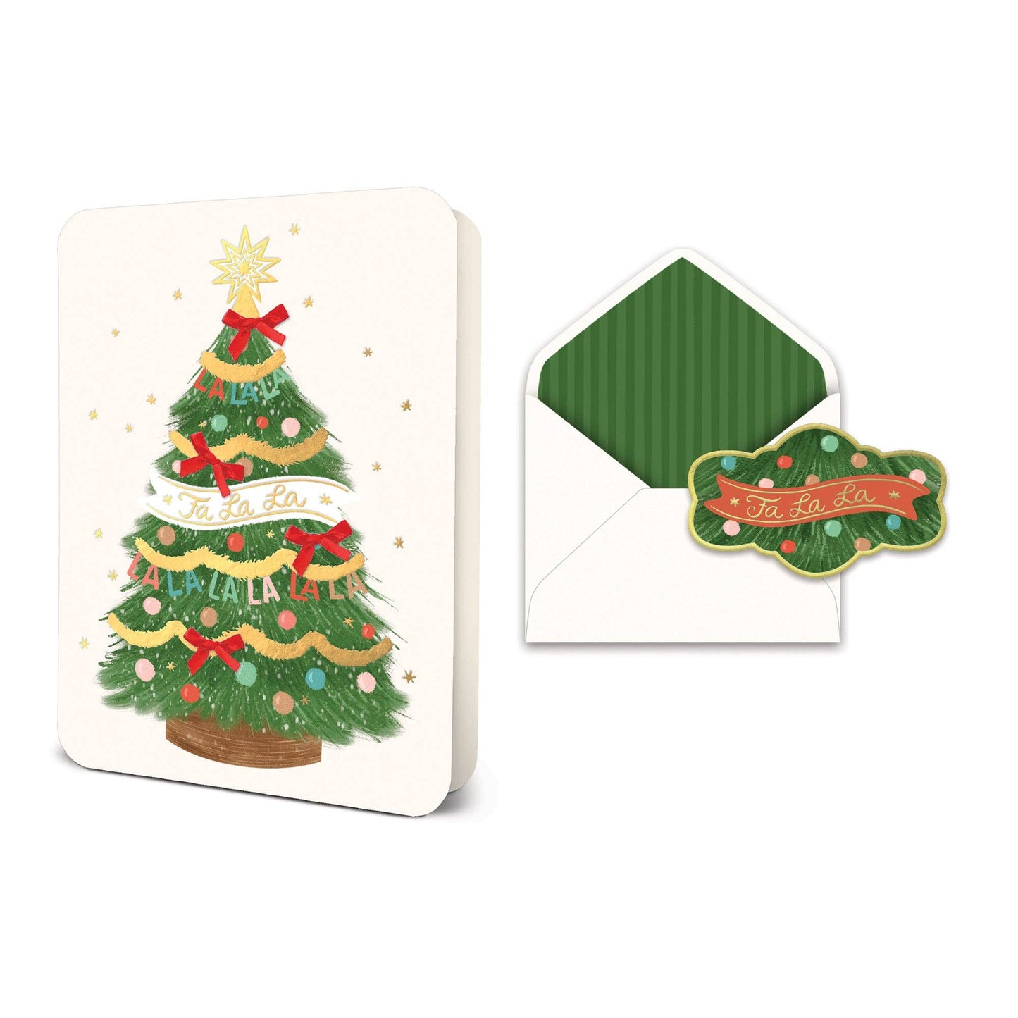 Fa La La Cheer  Deluxe Greeting Card