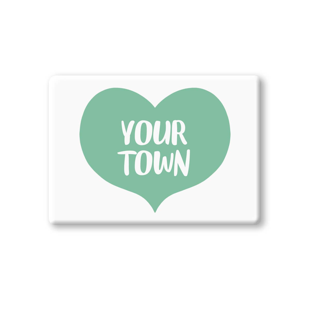Personalized City Magnet - Big Heart