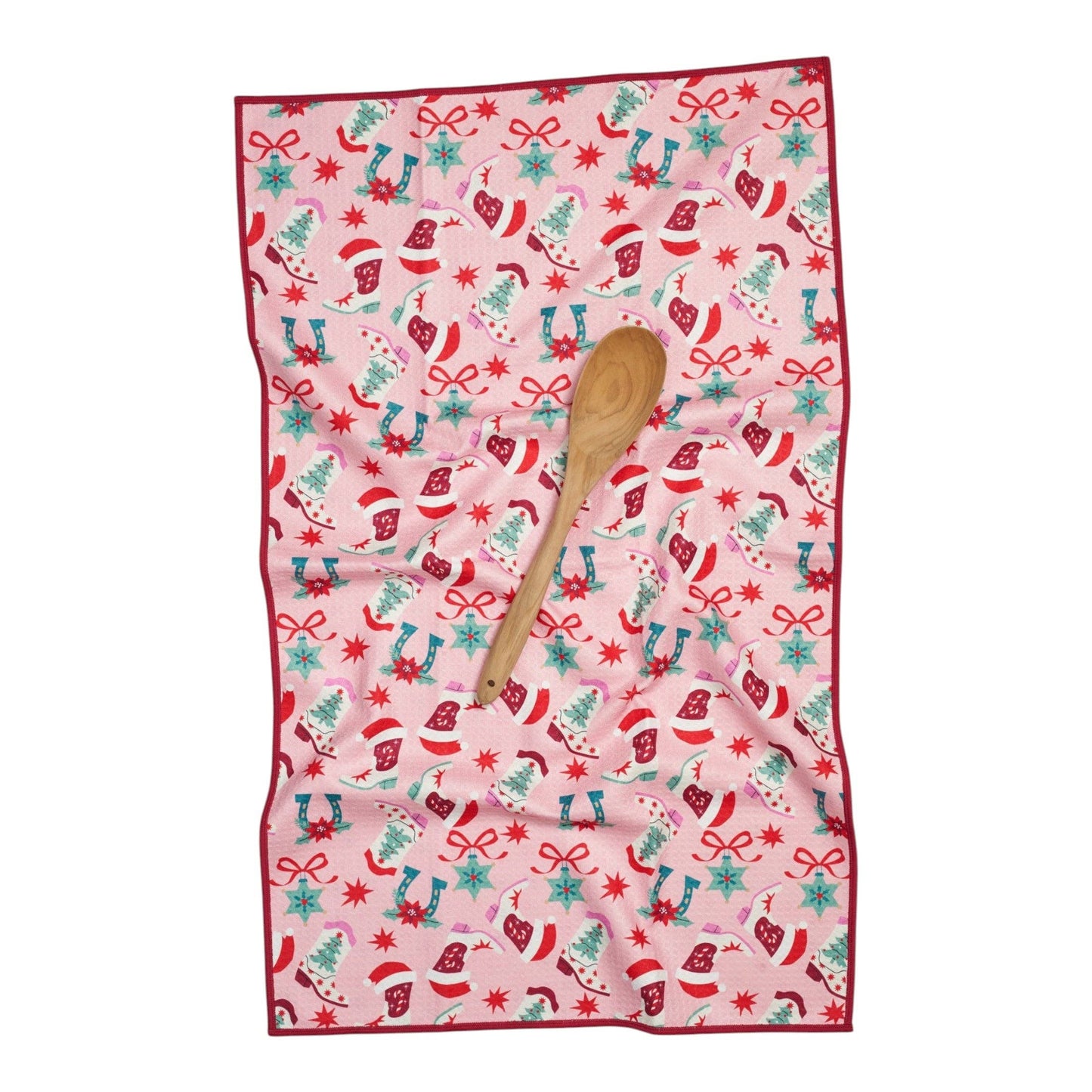 Anywhere Towel Reversible -  Cowgirl Christmas