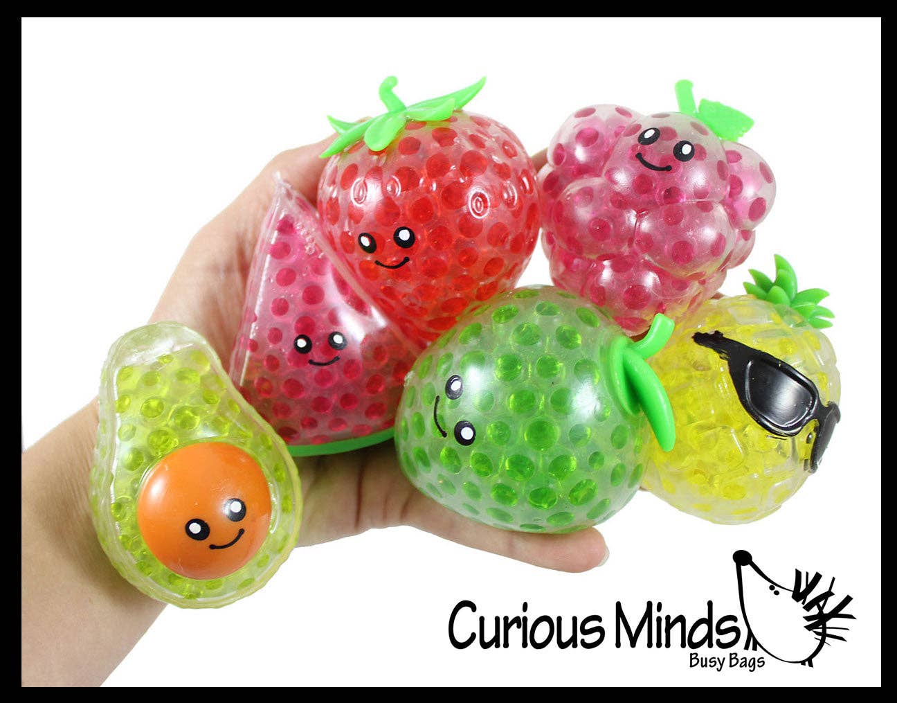 Small Fruit Water Bead Filled Squeeze Stress Balls
