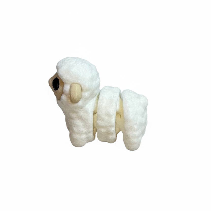 Sheep (White) • Mini 3D Printed Articulated Animal • Flexi Animals • Pocket Pets • Pocket Pals • Desk Pets [2025]*