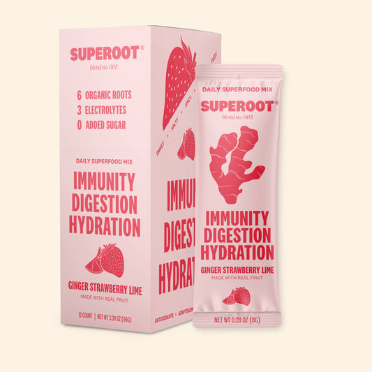 Immunity & Hydration Superfood Mix - Strawberry | 12 count