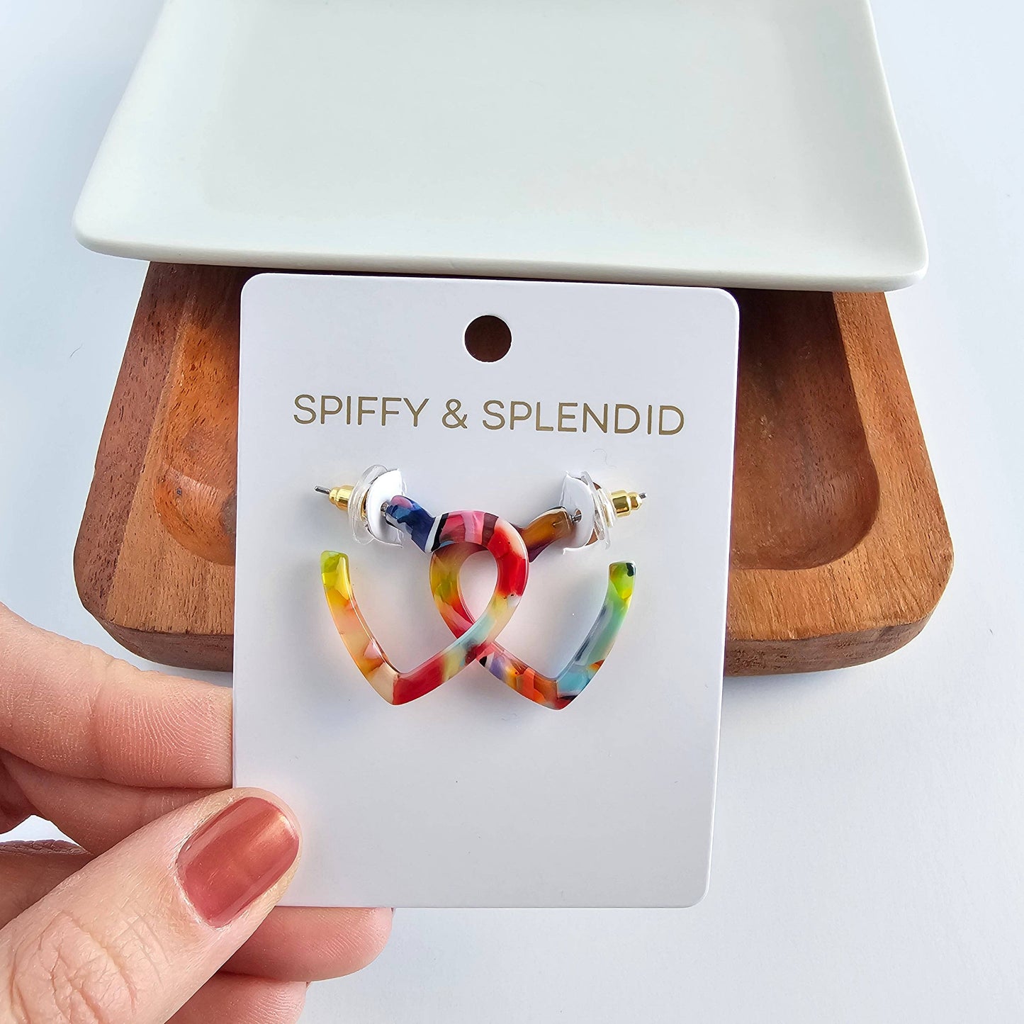 Mini Heart Hoops - Fiesta // Valentine's Day Earrings