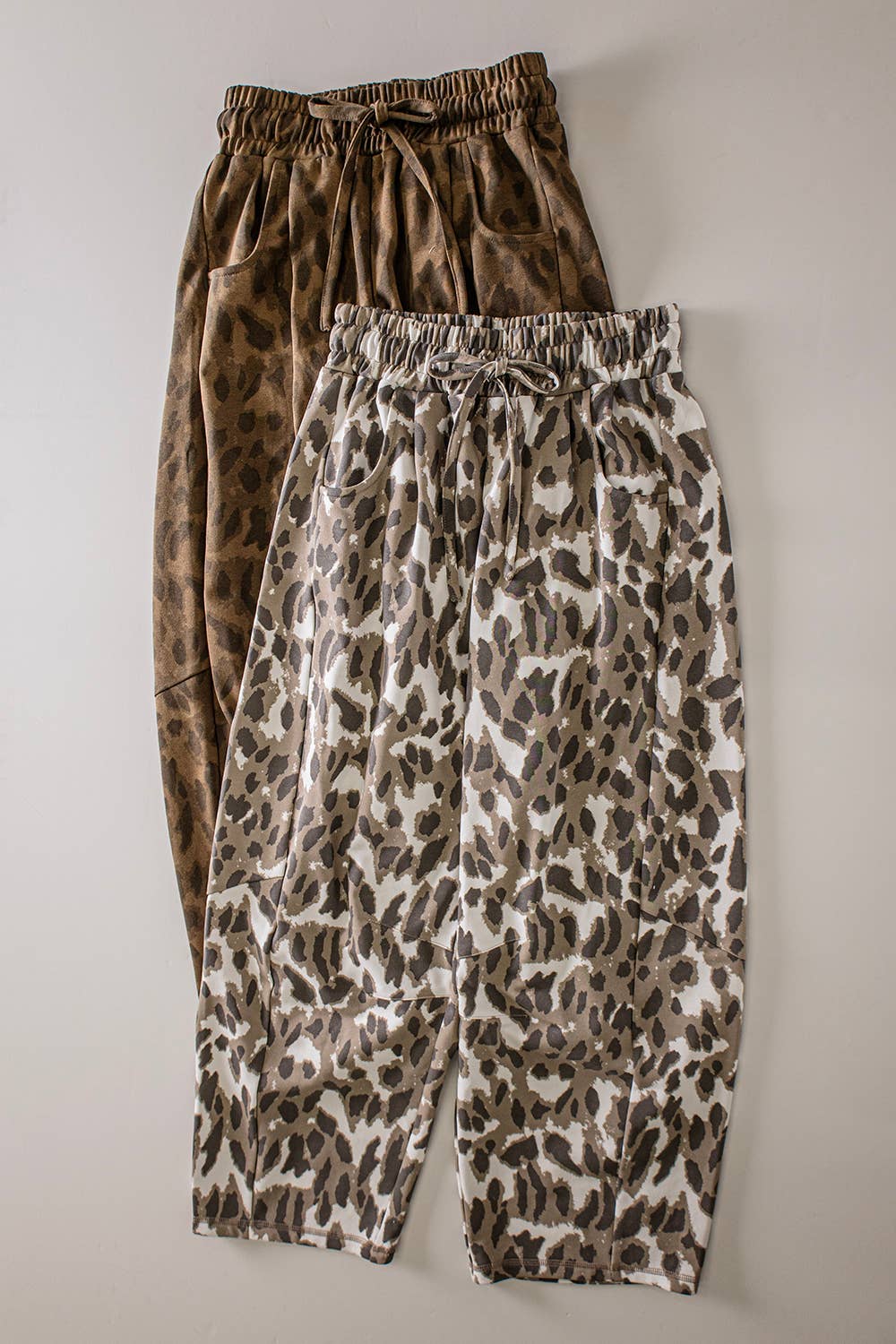 Abstract Leopard Barrel Pants