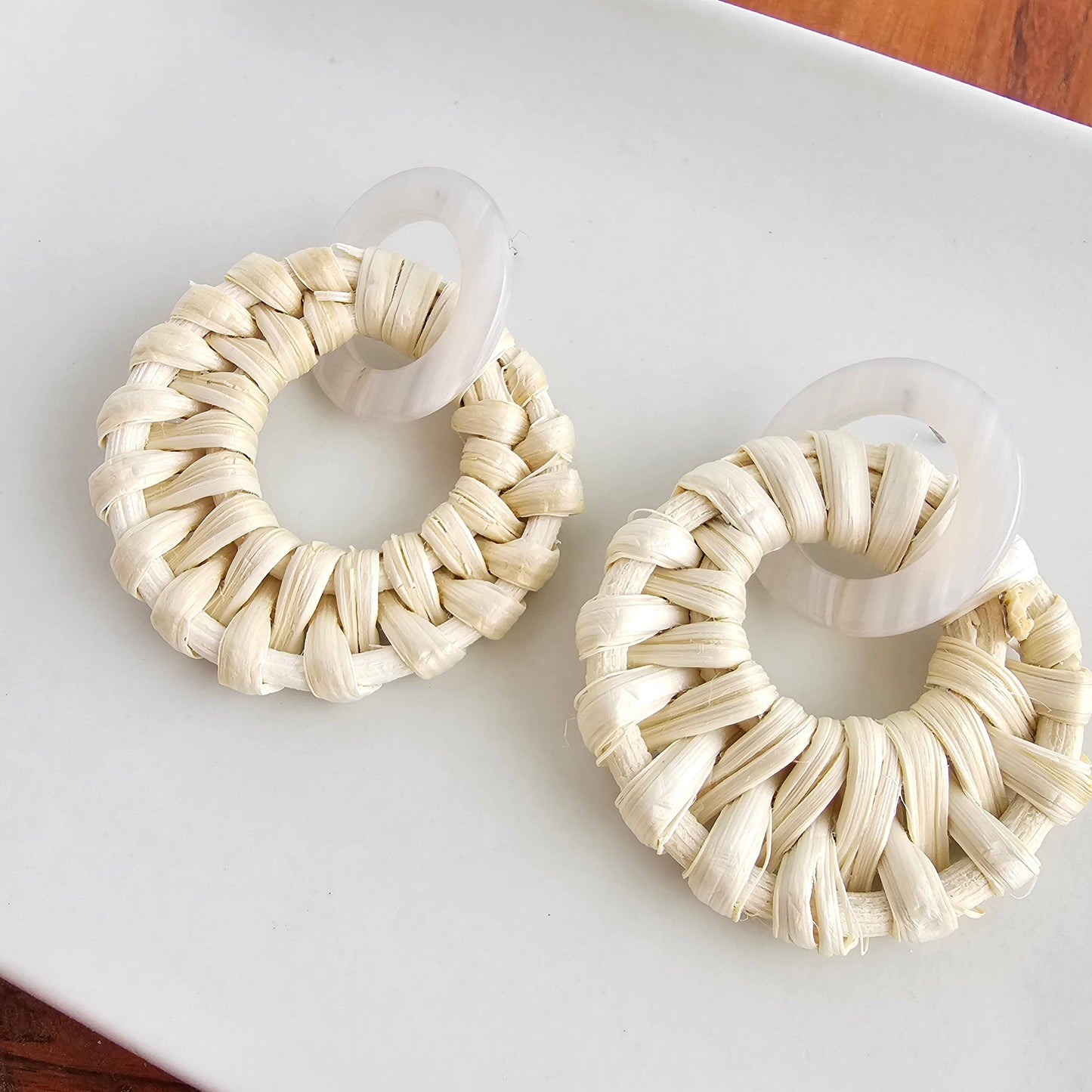 Calypso Earrings - Light Rattan // Resort Summer Jewelry