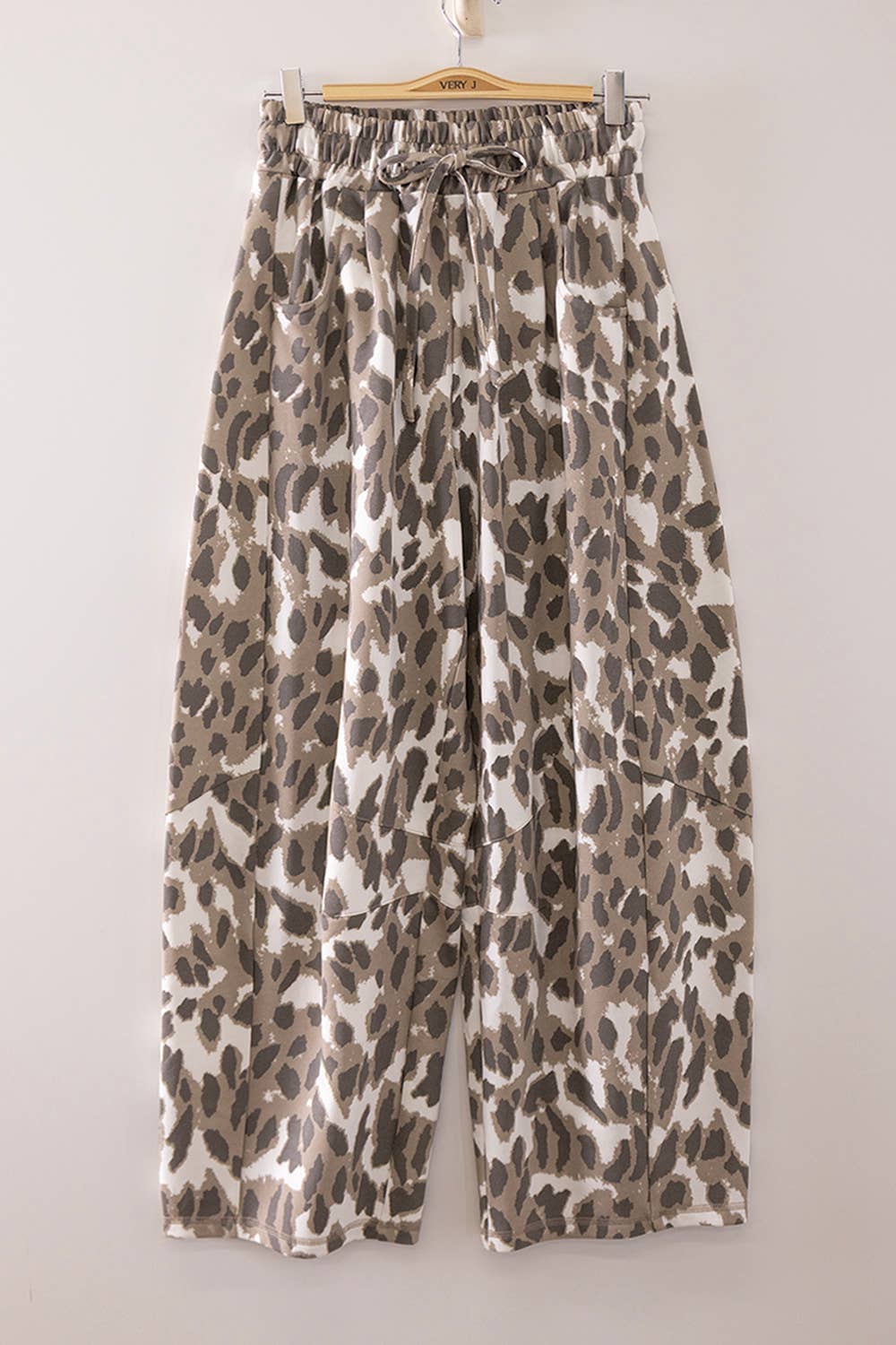 Abstract Leopard Barrel Pants