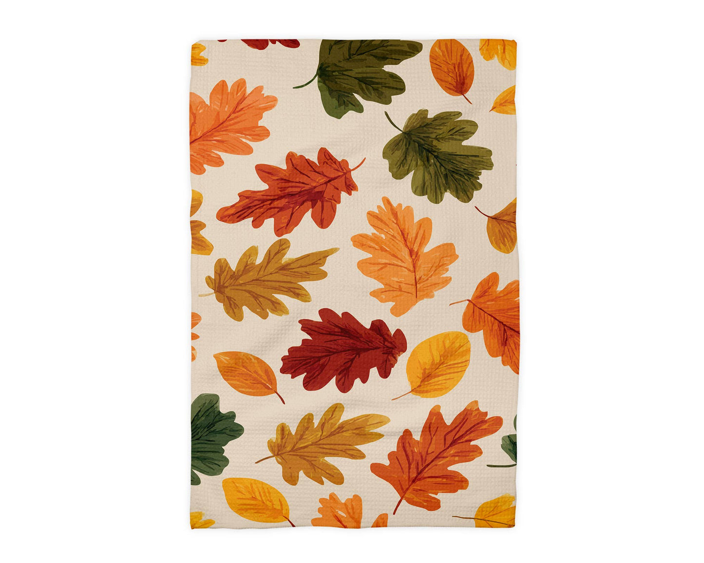 Autumn Leaves Foliage Fall Picking Farm Kitchen Towel Waffle