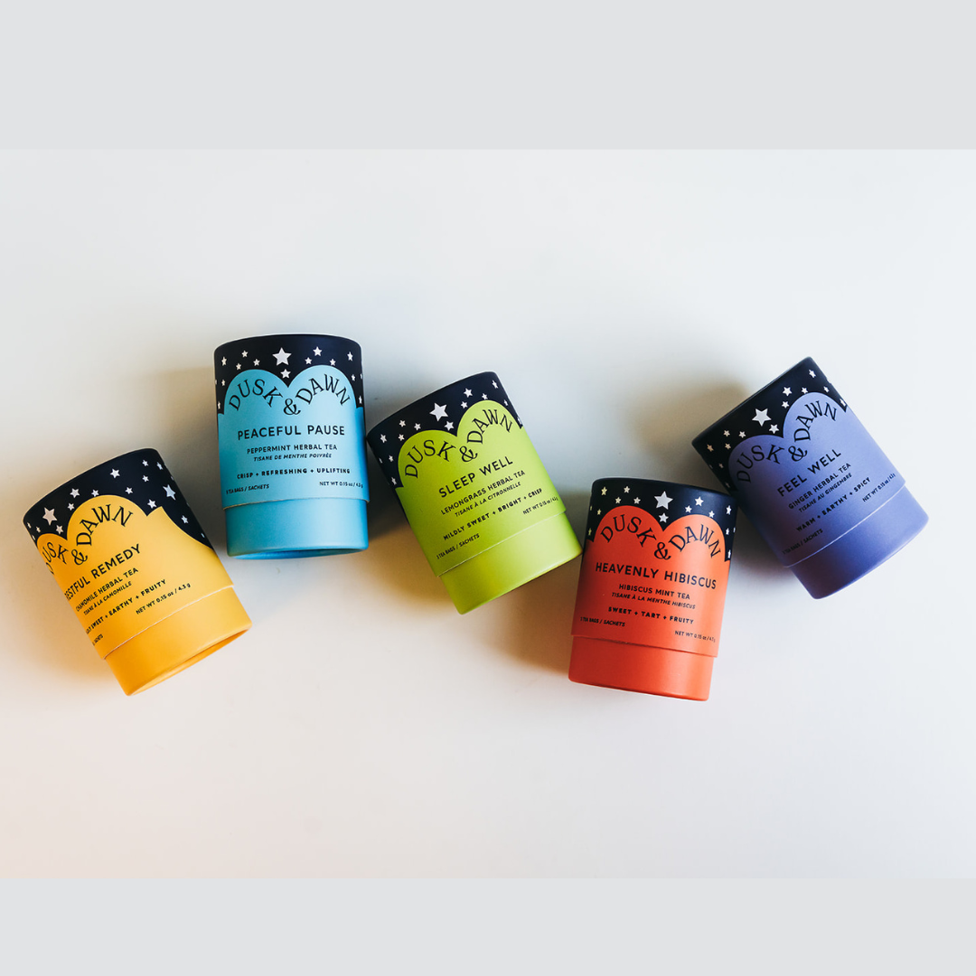 Sleep Well Herbal Tea Tube - 5 Tea Bags Green Eco Gift Idea