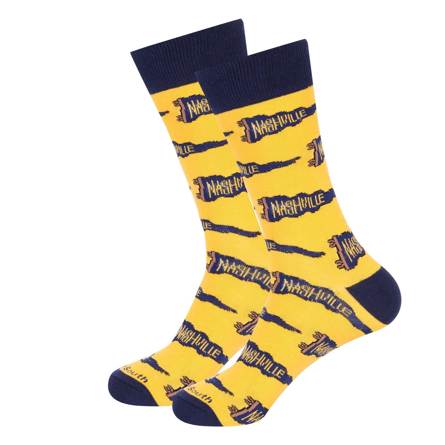 Nashville Orange/Navy Pennant Socks