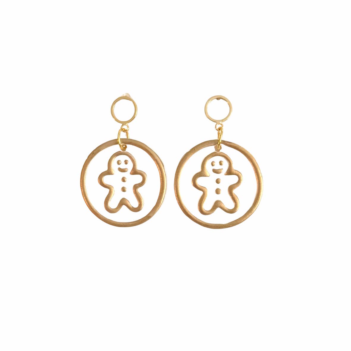 Gold Gingerbread Earrings | Christmas, Winter, Gifts