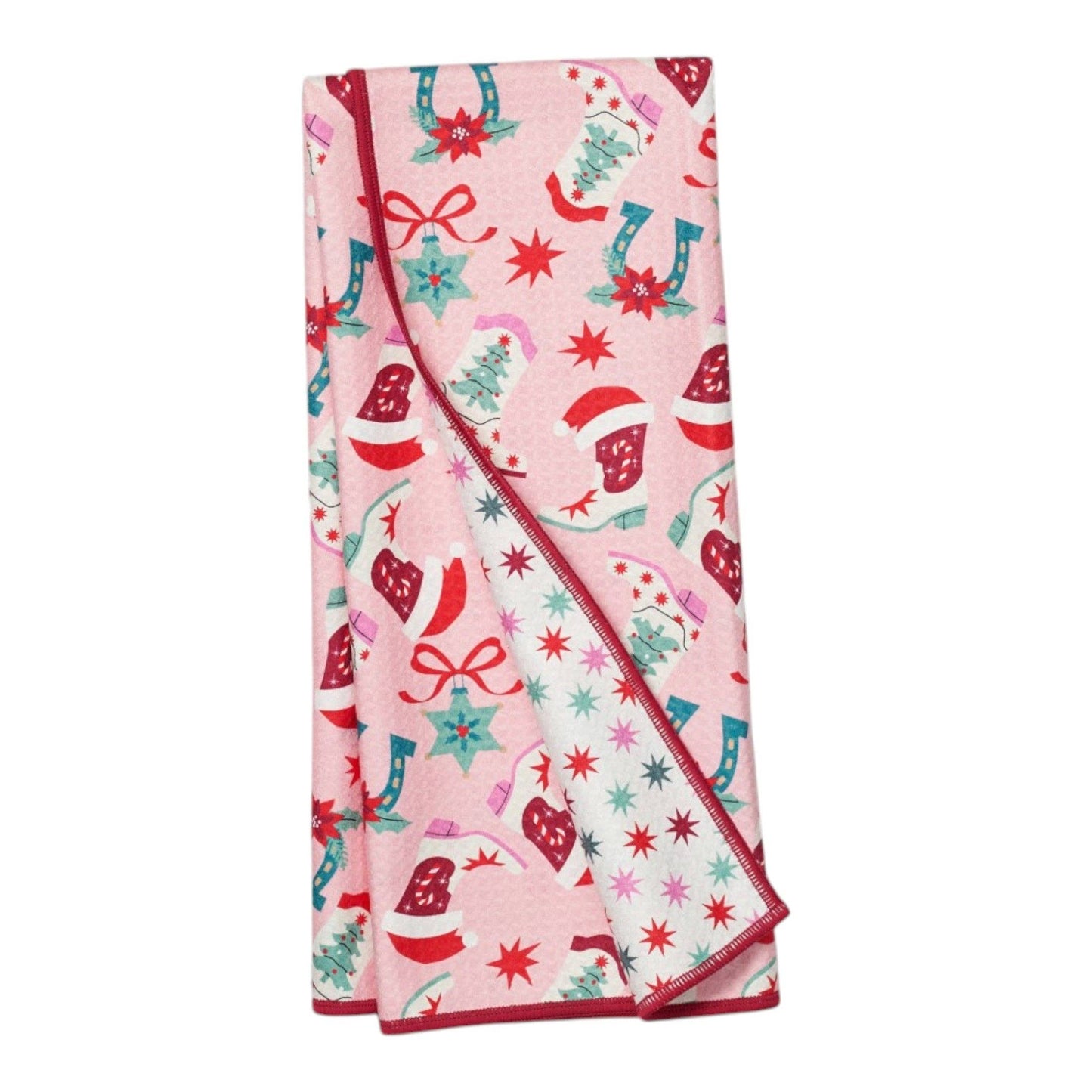 Anywhere Towel Reversible -  Cowgirl Christmas