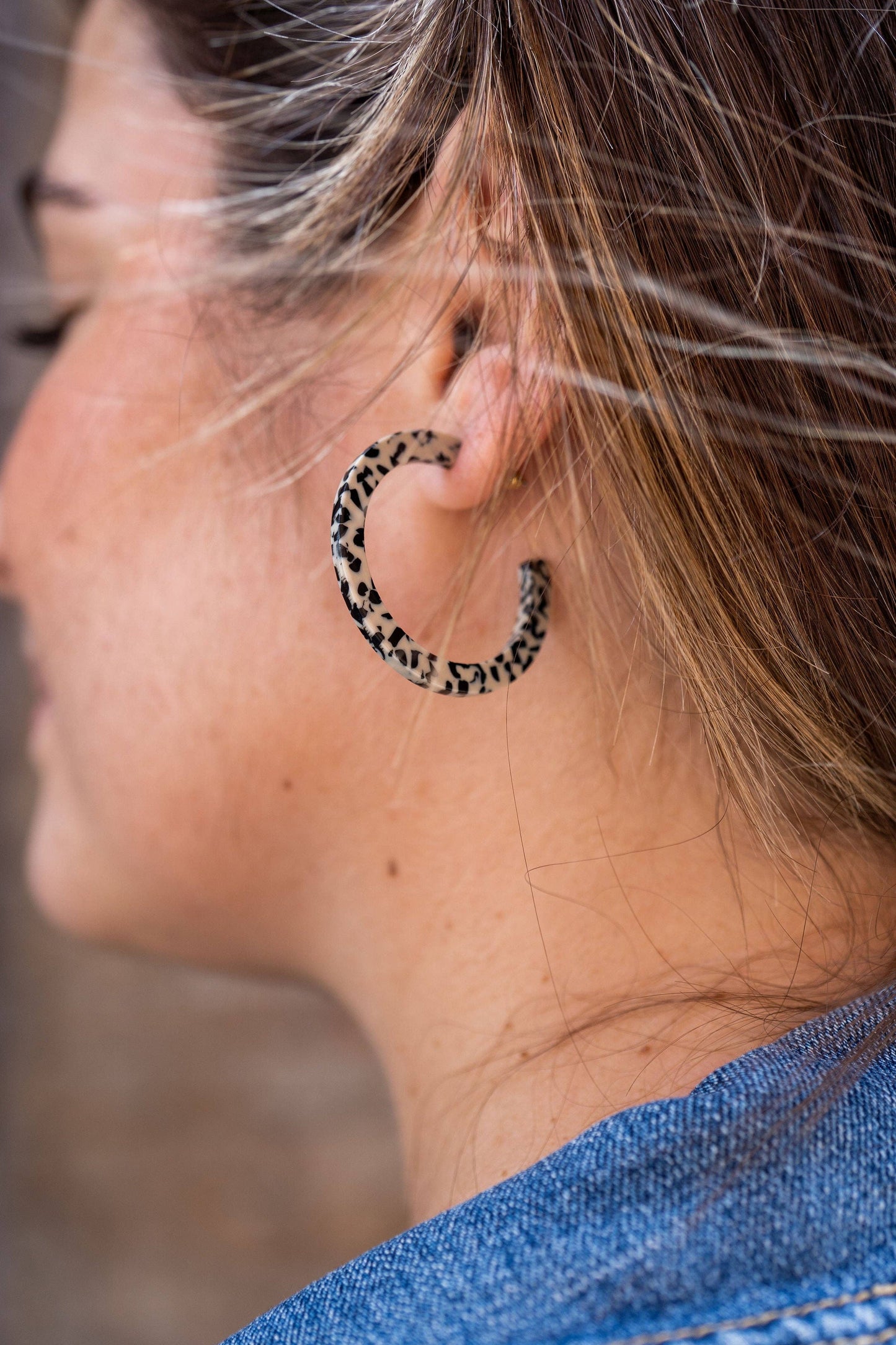 Camy Hoops - Black Dot // Jewelry, Earrings, Fall