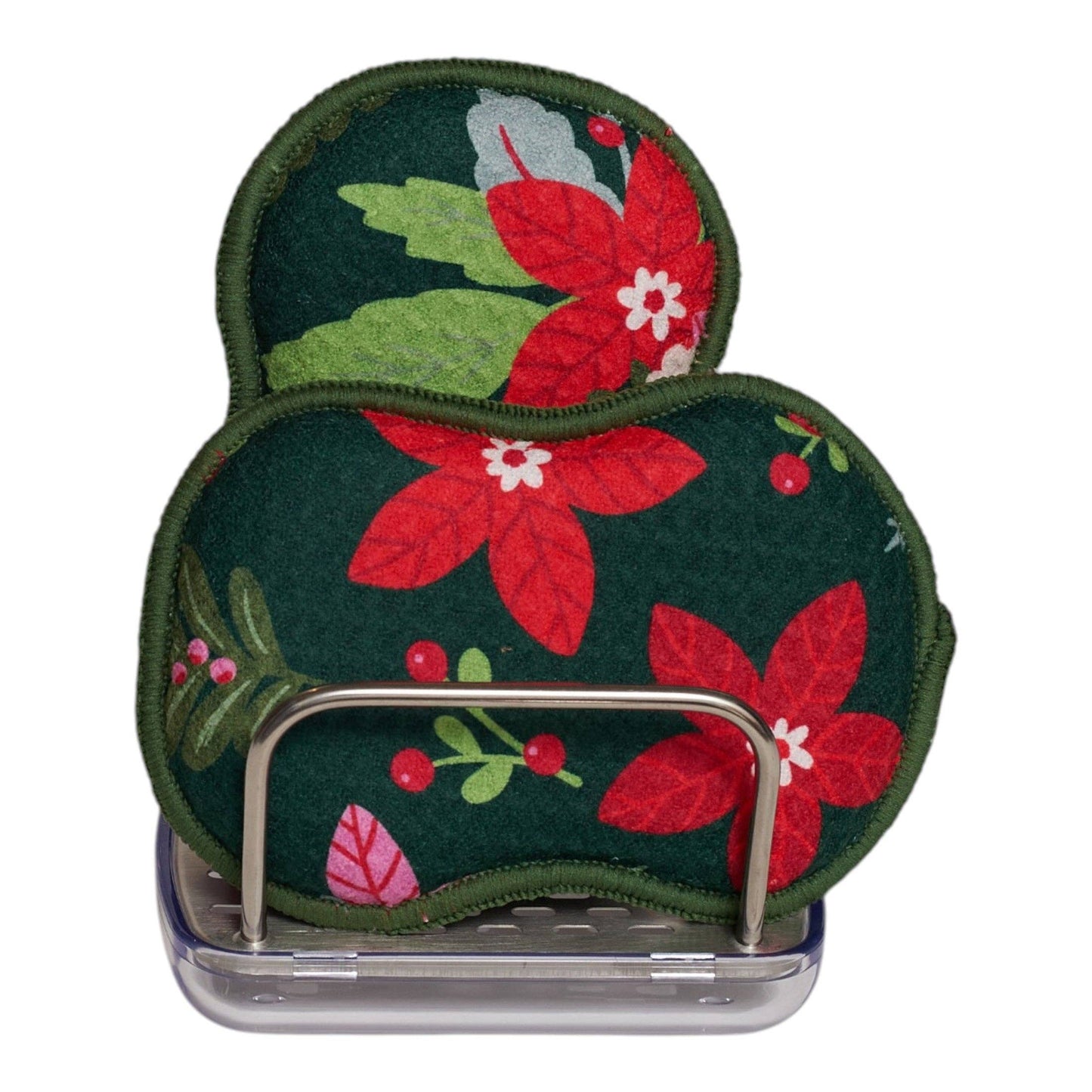 RE:usable Sponges (Set of 3) -  Poinsettia Garden