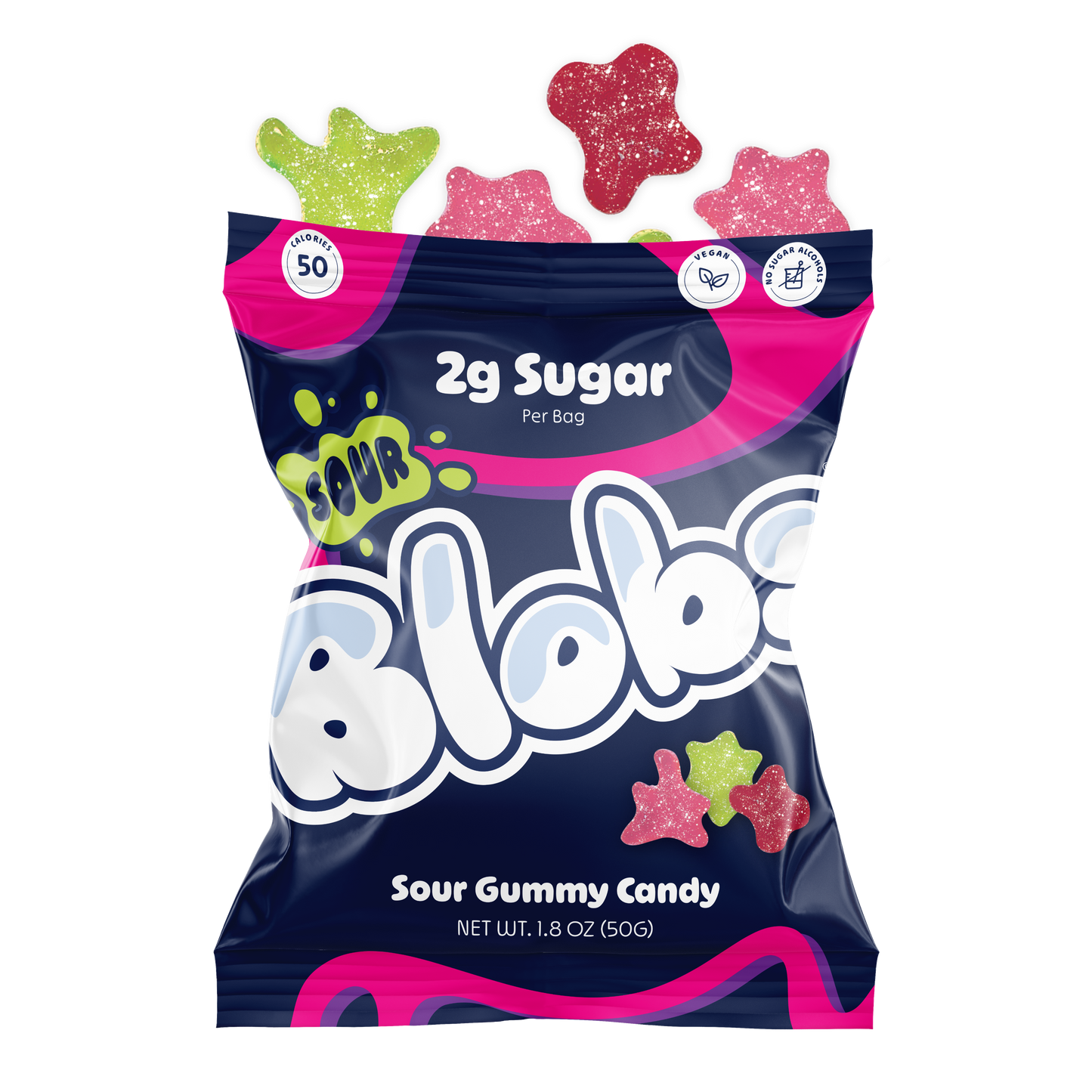 SOUR Blobs Low Sugar Gummy Candy - Mixed Sour Bag