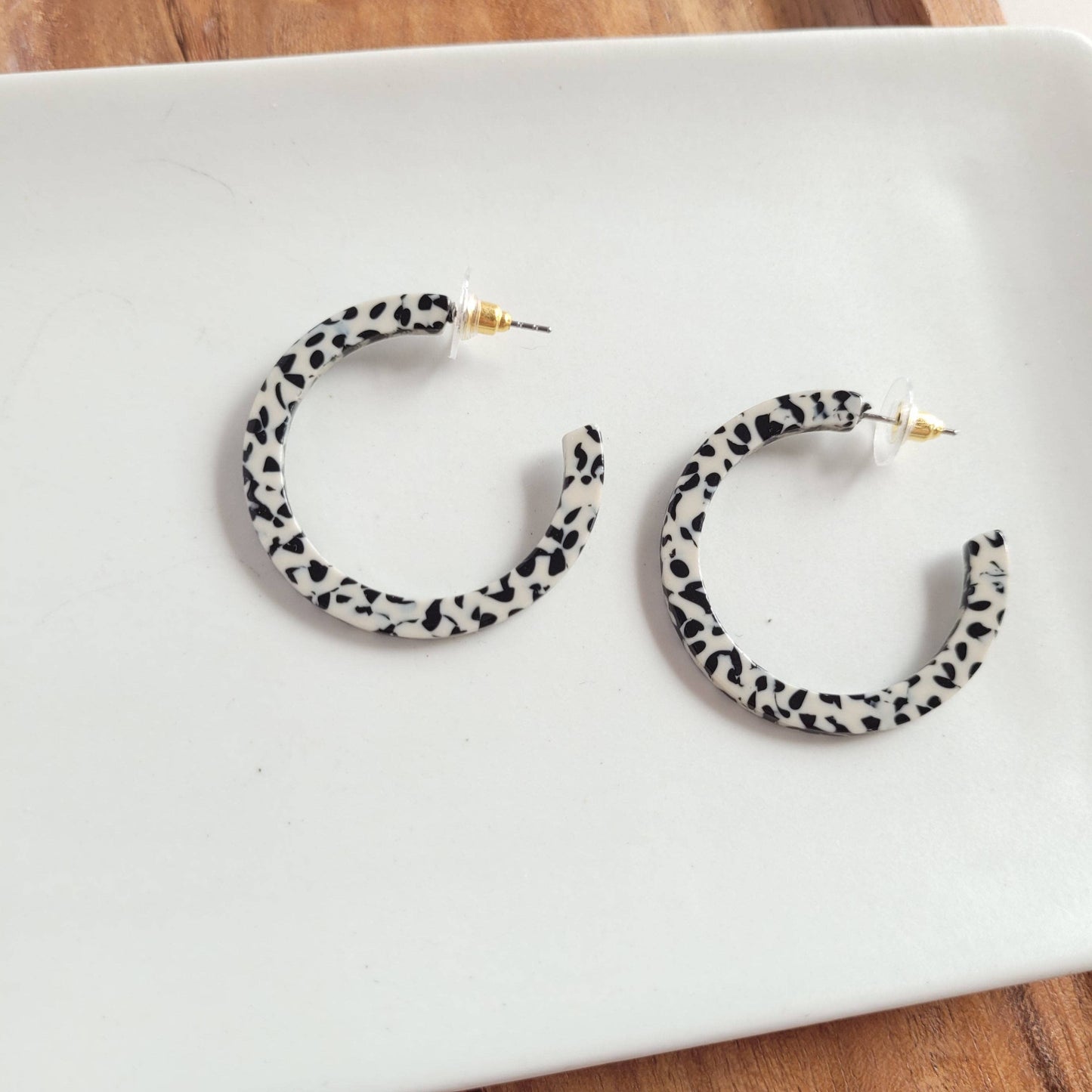 Camy Hoops - Black Dot // Jewelry, Earrings, Fall