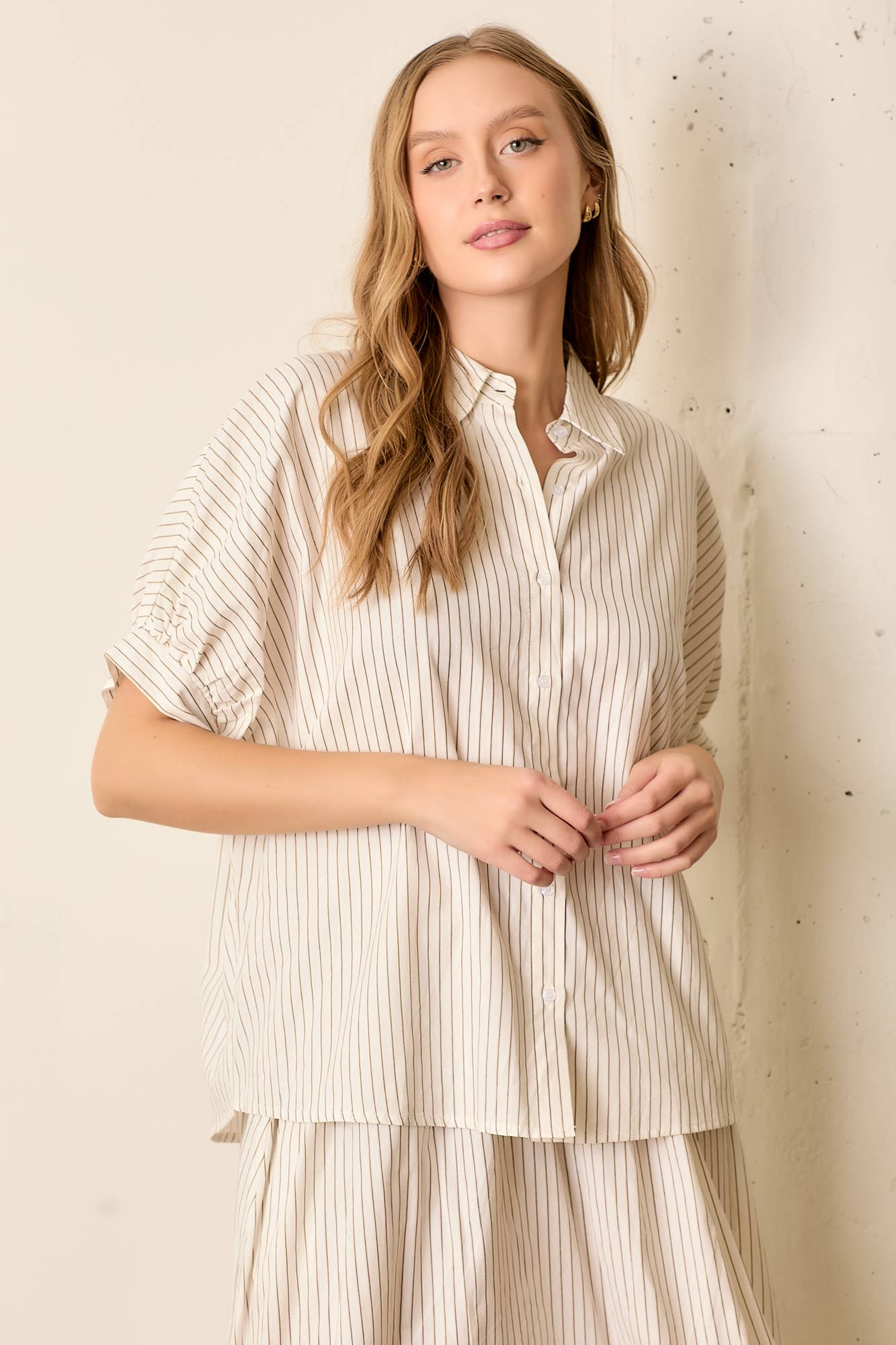 STRIPE BUTTON UP SHIRT