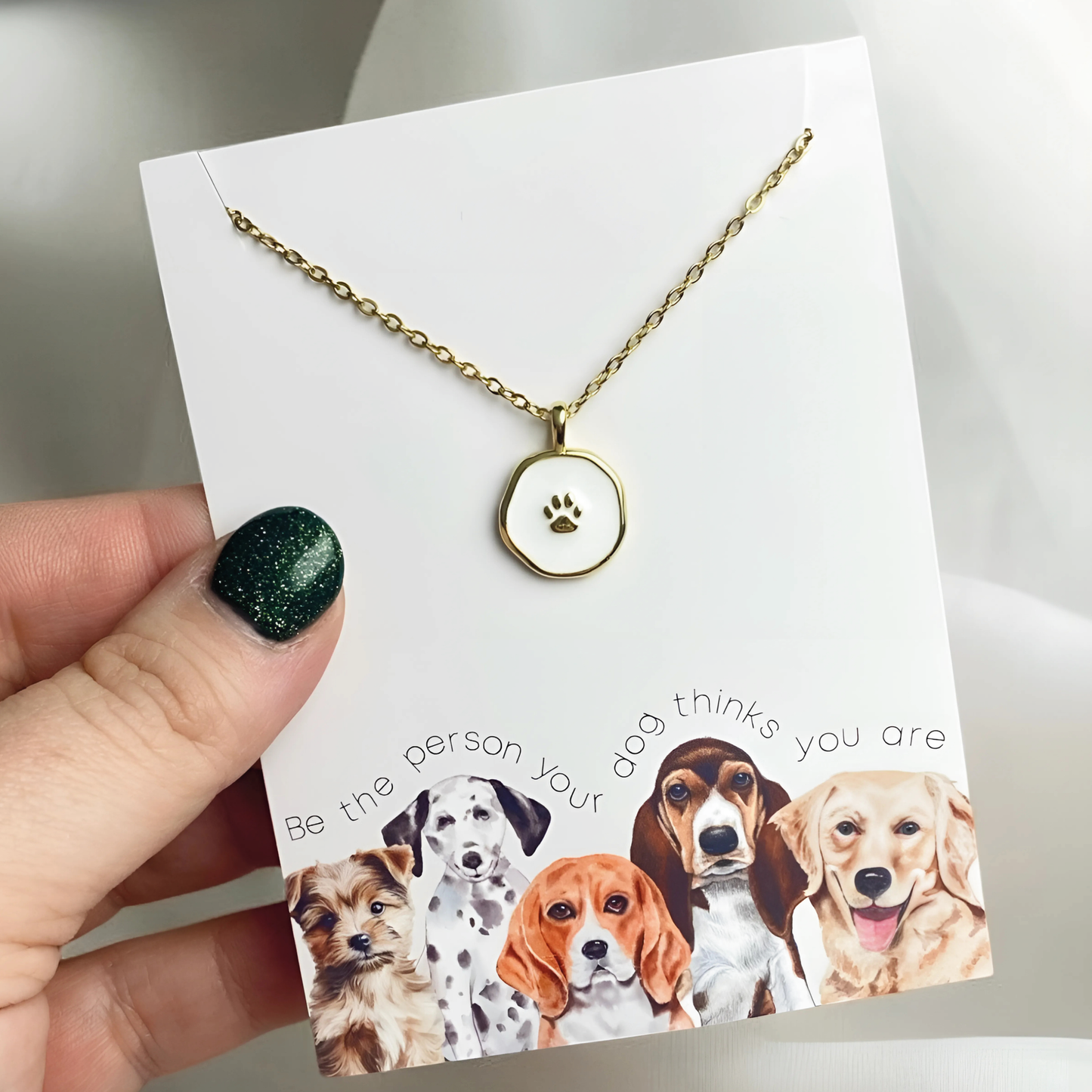 Dog Mom Charm Necklace | Stainless Steel Chain