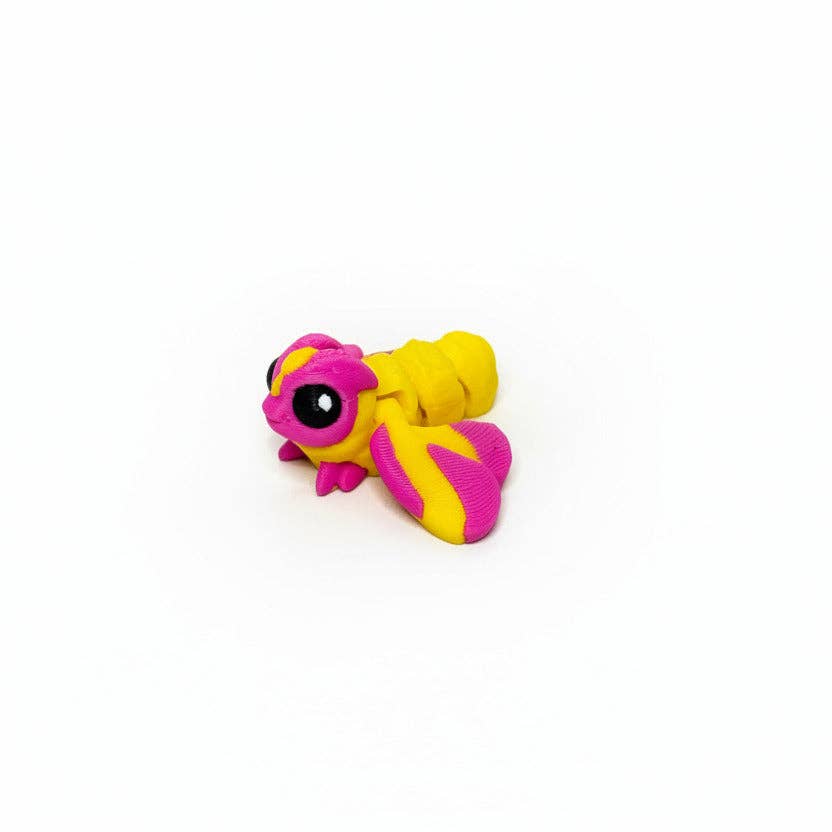 Rosy Maple Moth • Insect • Bug • Mini 3D Printed Articulated Animal • Flexi Animals • Pocket Pets • Pocket Pals • Desk Pets*