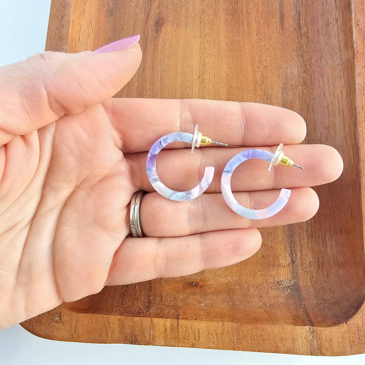 Cam Mini Hoops - Pastel Prism // Summer Spring Earrings