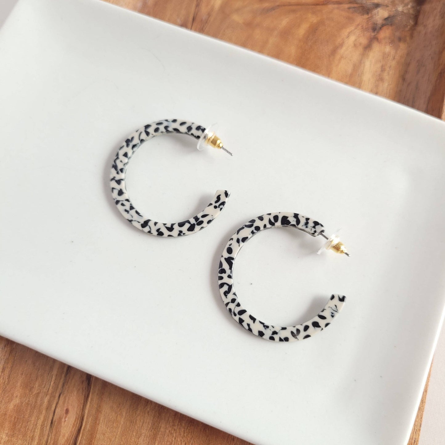 Camy Hoops - Black Dot // Jewelry, Earrings, Fall
