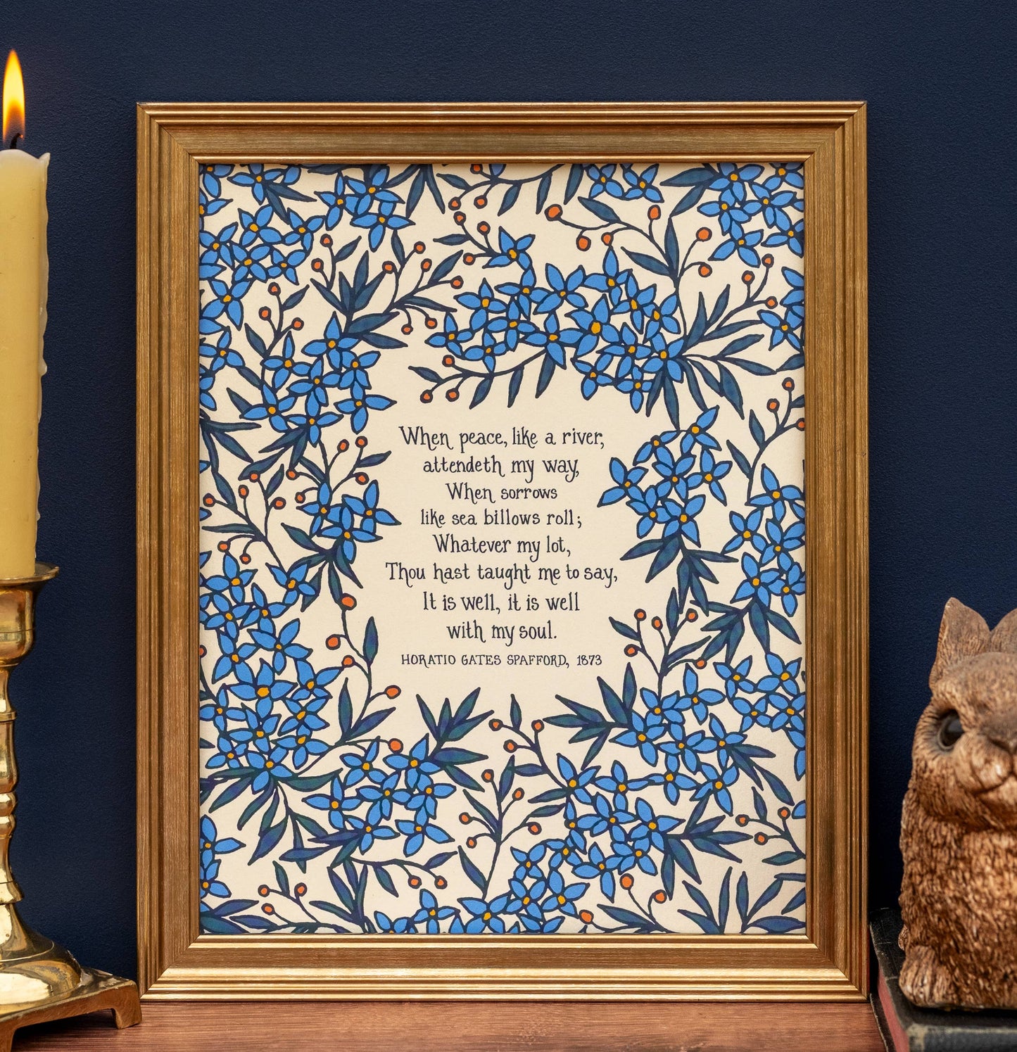 It Is Well Hymn Art Print - Vanilla