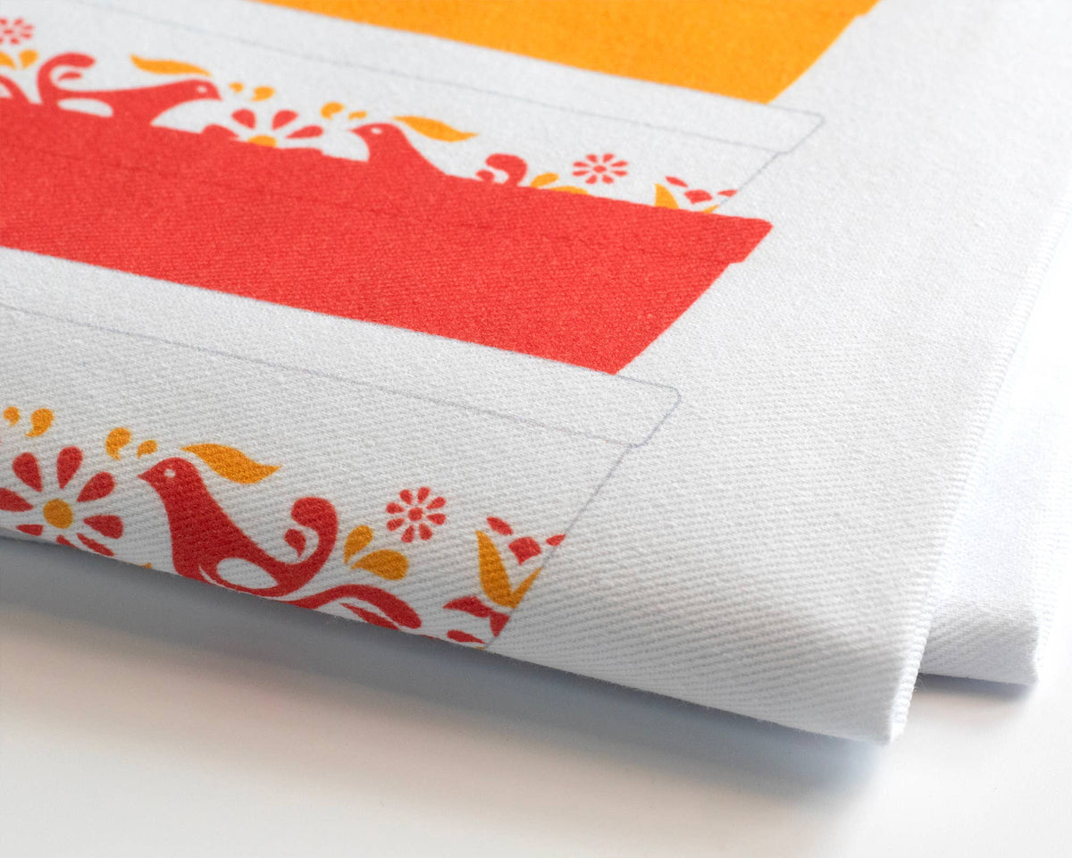 Vintage Bowl Stack Cotton Tea Towel | 6 Patterns